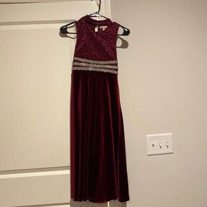 Girl’s Speechless red velvet Christmas dress